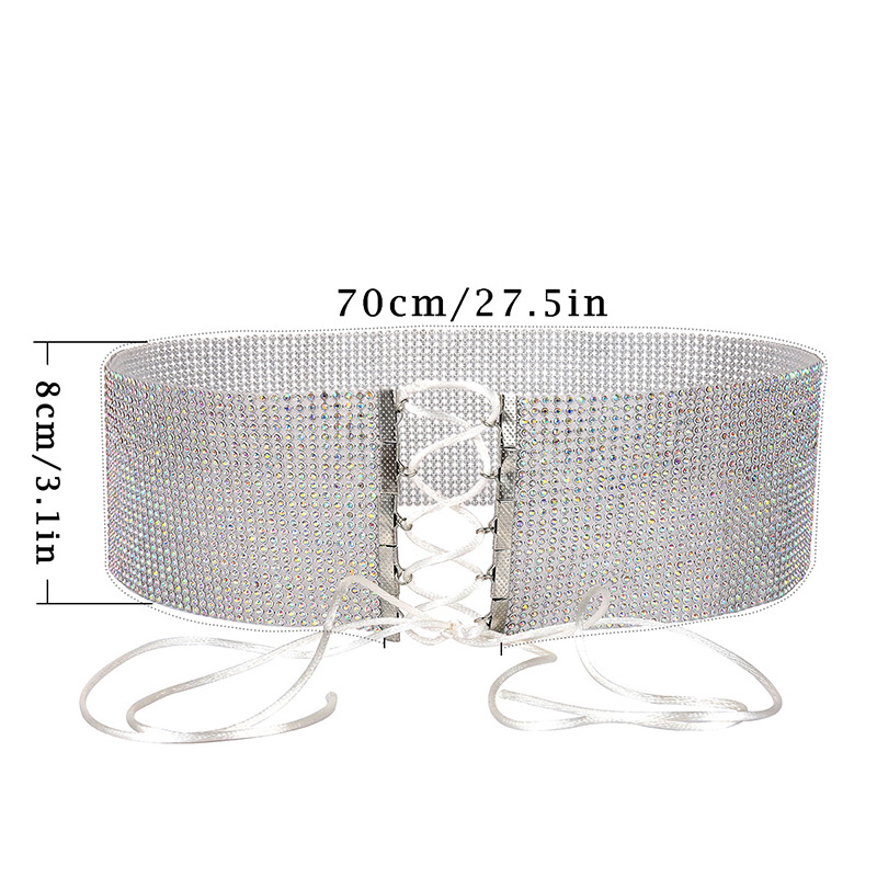 Fashion Silver Color Diamond Decorated Waistband Belt,Body Piercing Jewelry