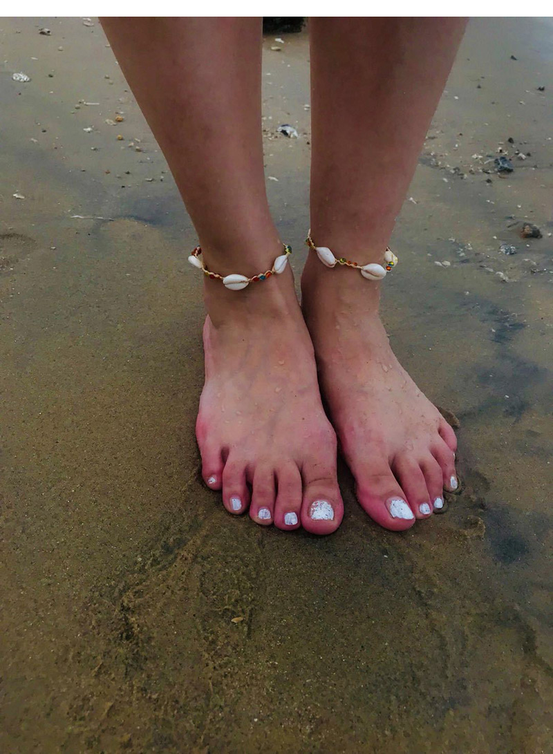 Fashion Multi-color Shell Shape Decorated Anklet,Beaded Bracelet