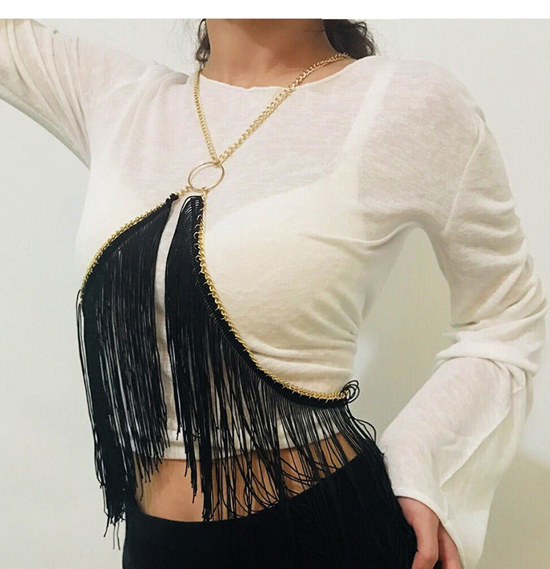 Fashion Gold Color Tassel Decorated Pure Color Body Chain,Body Piercing Jewelry