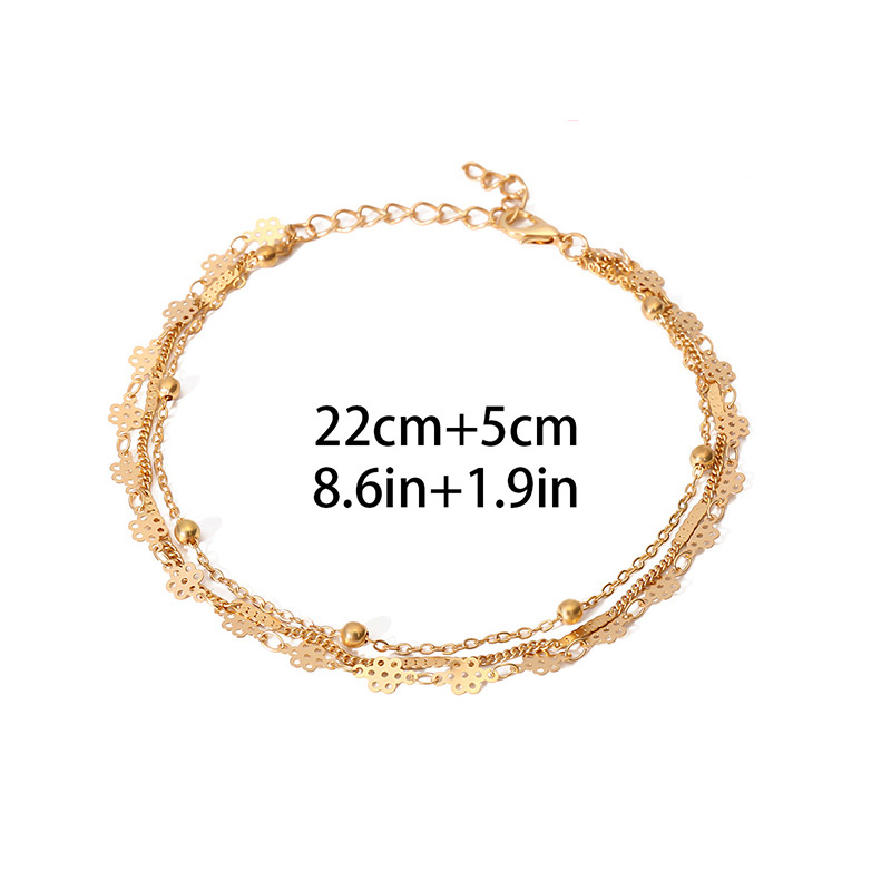 Fashion Silver Color Pure Color Decorated Multi-layer Anklet,Fashion Anklets
