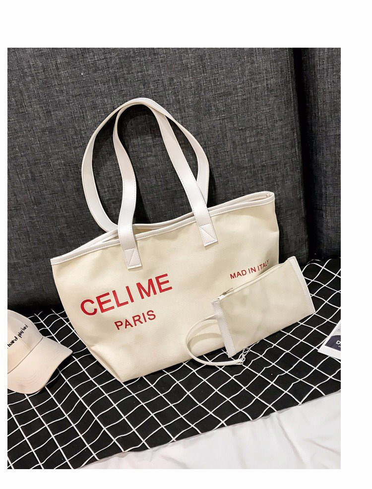 Fashion White Letter Pattern Decorated Handbag (2 Pcs ),Messenger bags