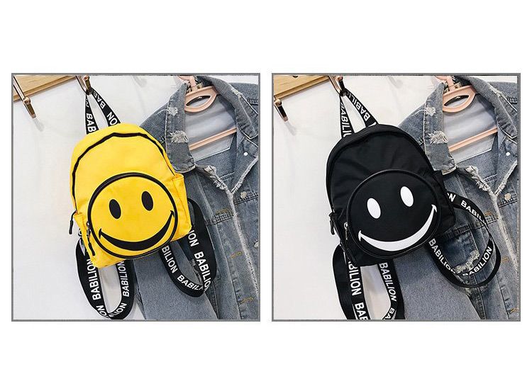 Fashion Yellow Smile Face Pattern Decorated Backpack,Backpack
