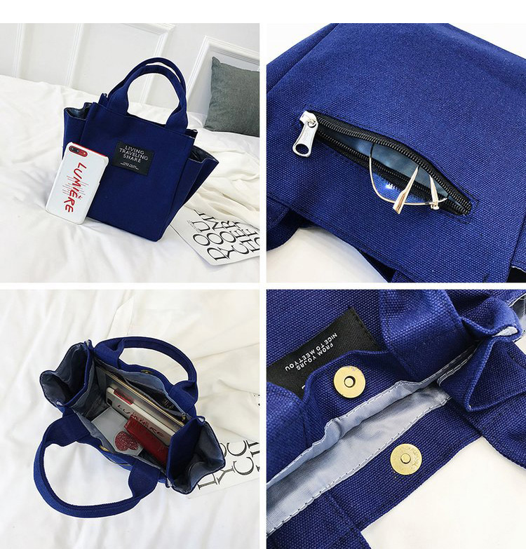 Fashion Blue Letter Pattern Decorated Handbag,Handbags