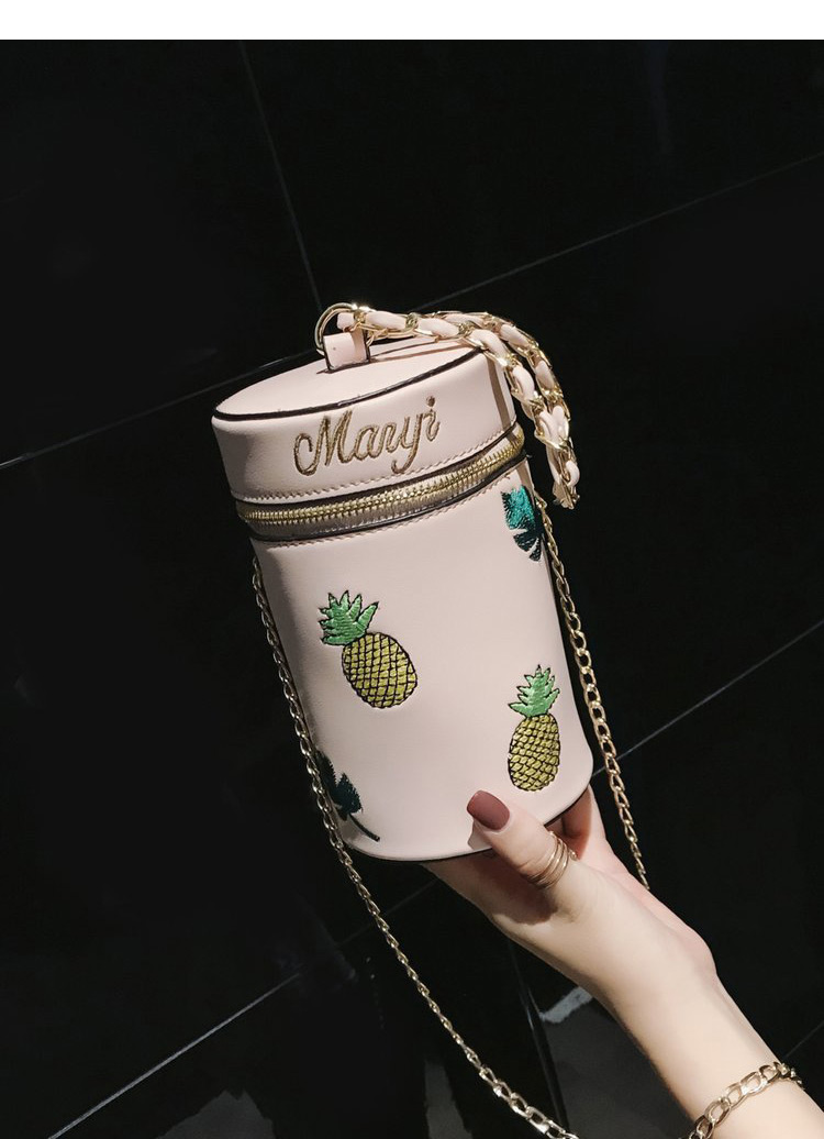 Fashion Khaki Pineapple Pattern Decorated Shoulder Bag,Shoulder bags