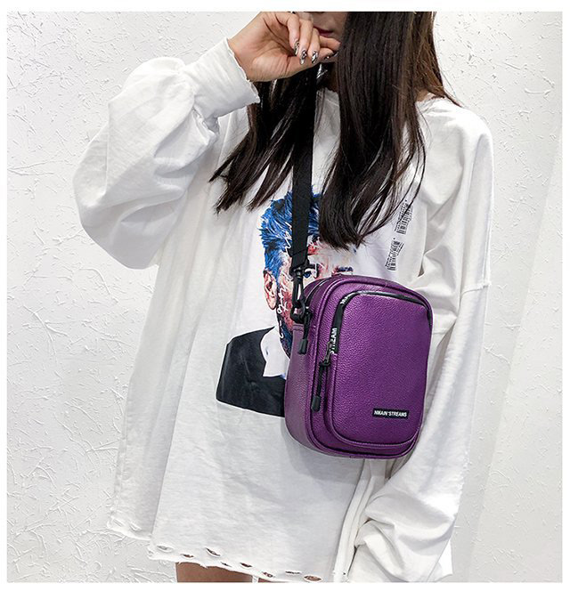 Fashion Purple Letter Pattern Decorated Shoulder Bag,Shoulder bags