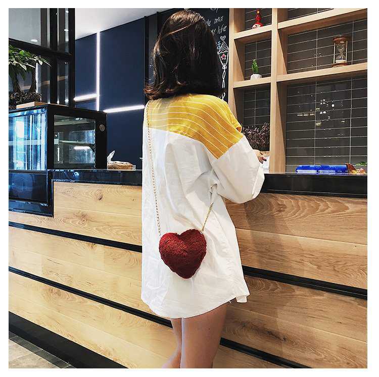 Fashion White Heart Shape Decorated Shoulder Bag,Shoulder bags
