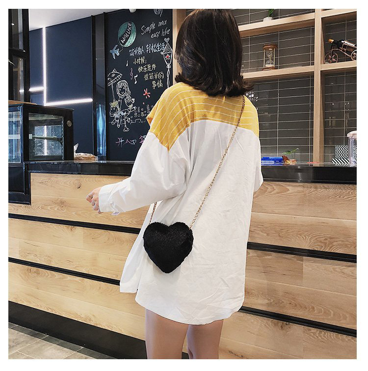 Fashion Black Heart Shape Decorated Shoulder Bag,Shoulder bags