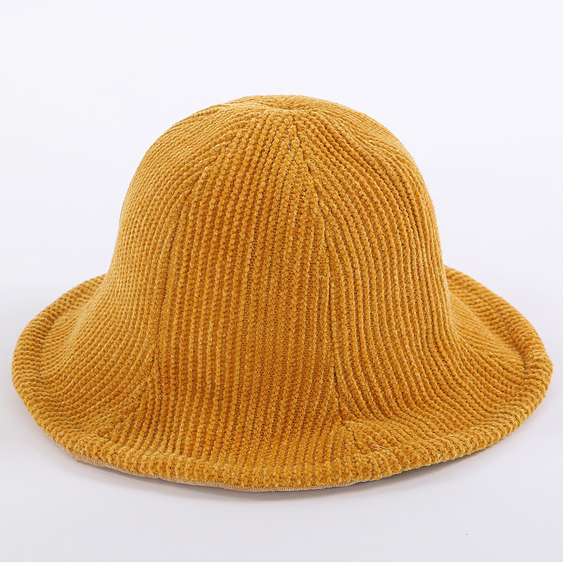 Simple Yellow Pure Color Decorated Hat,Beanies&Others