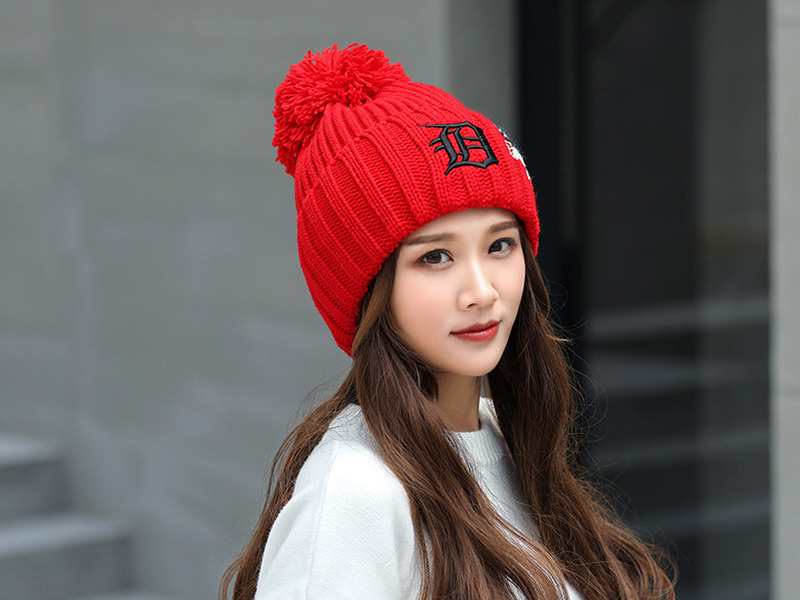 Fashion Red Letter Pattern Decorated Hat,Knitting Wool Hats