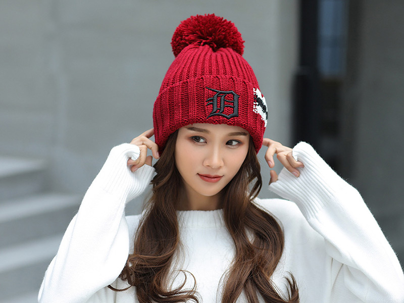 Fashion Pink Letter Pattern Decorated Hat,Knitting Wool Hats