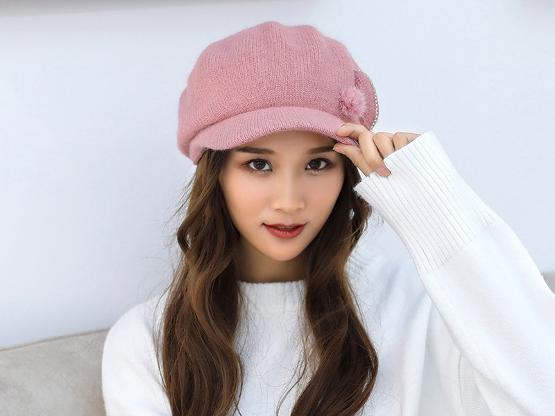 Fashion Claret Red Pure Color Decorated Hat,Knitting Wool Hats