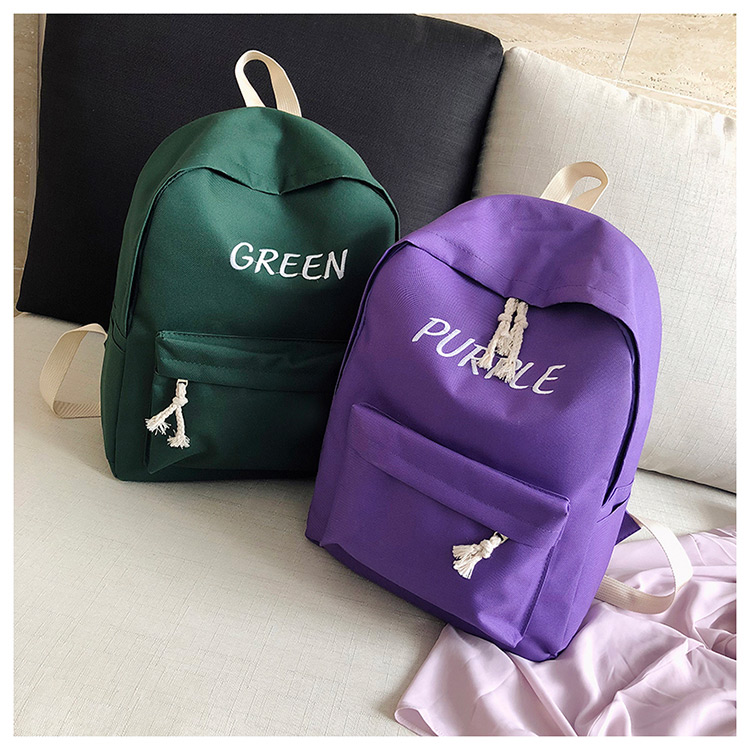 Fashion Olive Green Letter Pattern Decorated Backpack,Backpack