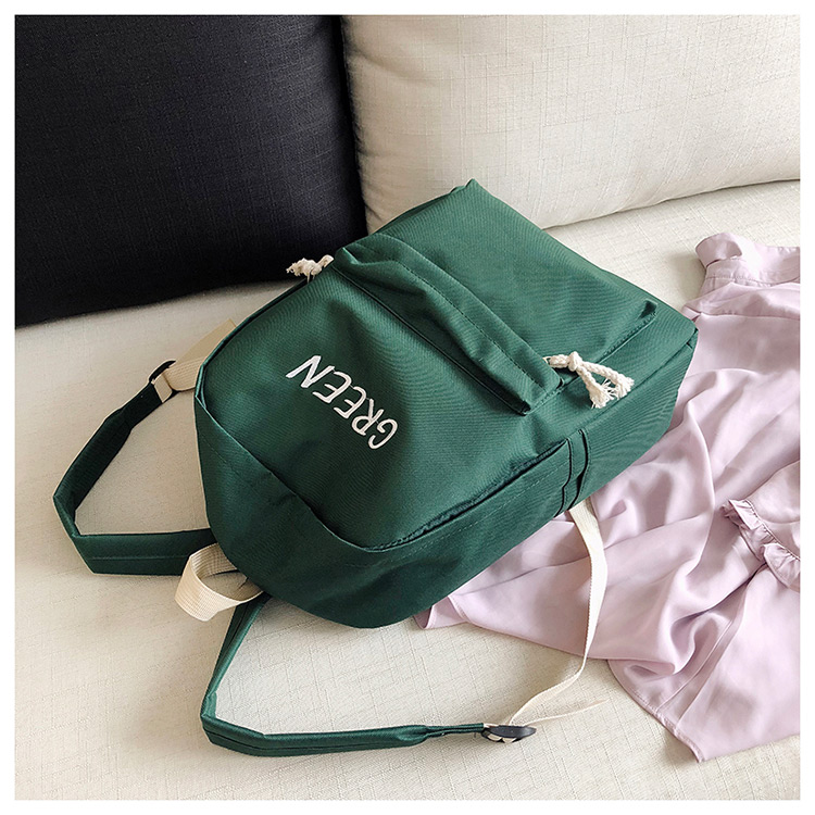 Fashion Olive Green Letter Pattern Decorated Backpack,Backpack