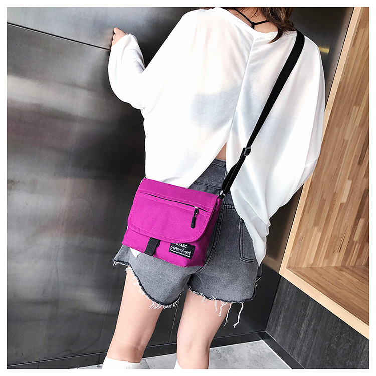 Fashion Purple Zipper Decorated Shoulder Bag,Shoulder bags