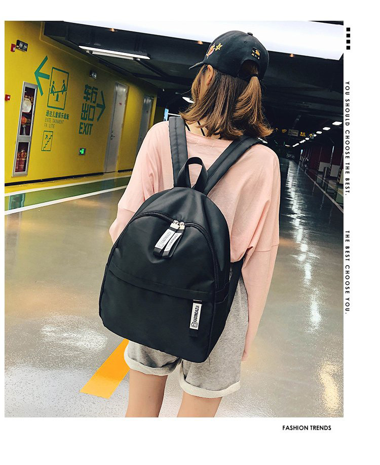 Simple Green Pure Color Decorated Backpack,Backpack