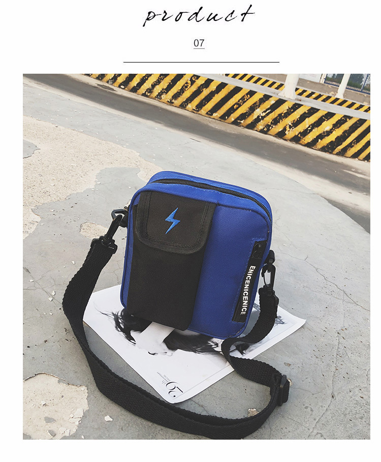 Simple Blue Square Shape Decorated Shoulder Bag,Shoulder bags