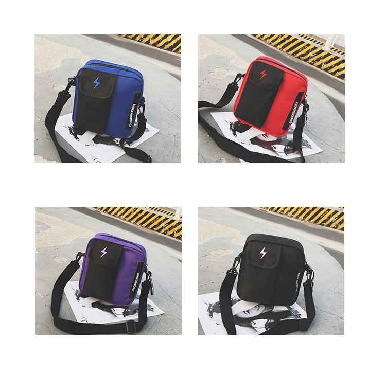 Simple Purple Square Shape Decorated Shoulder Bag,Shoulder bags