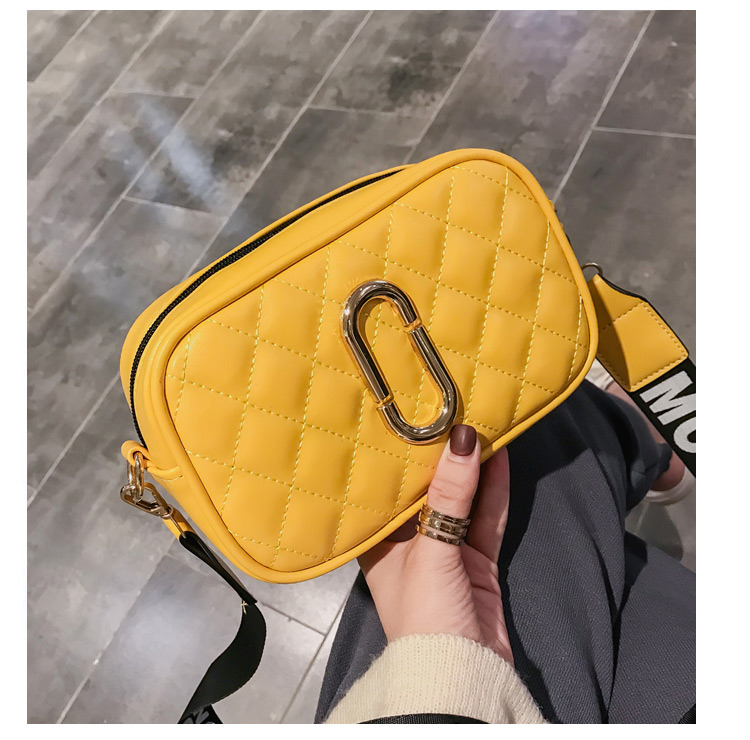 Simple Yellow Square Shape Decorated Shoulder Bag,Shoulder bags