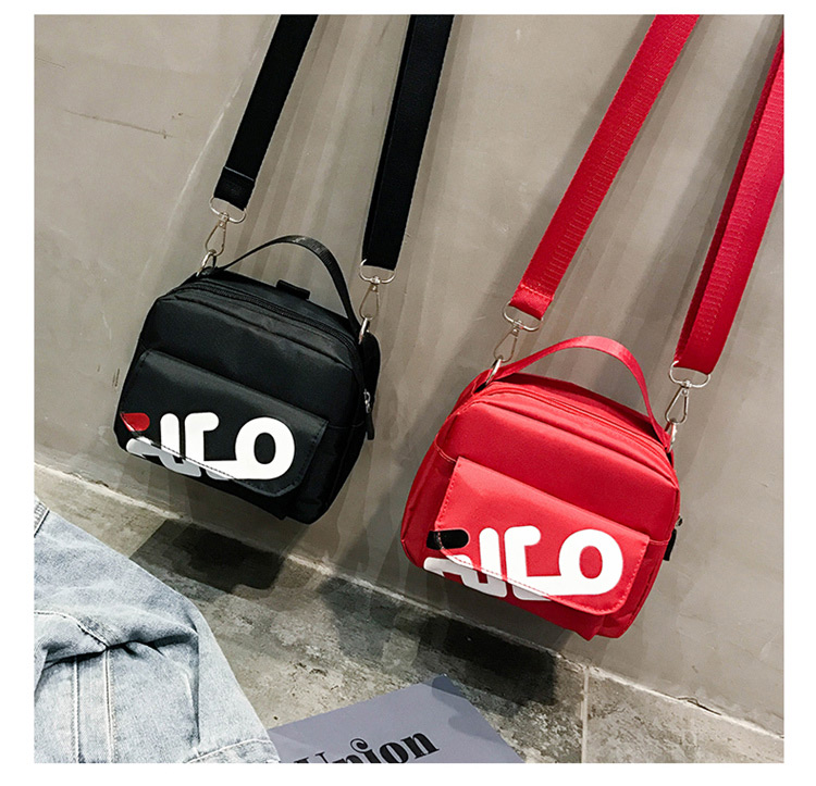 Simple Red Square Shape Decorated Shoulder Bag,Shoulder bags
