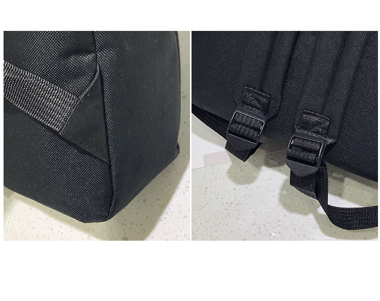 Simple Black Letter Pattern Decorated Backpack,Backpack