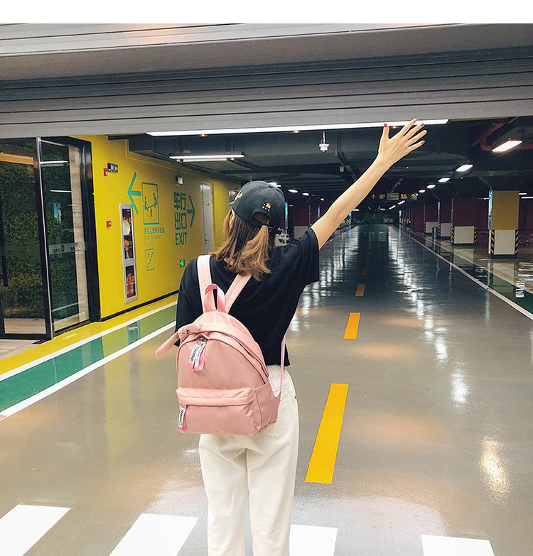 Simple Pink Bowknot Shape Decorated Backpack,Backpack