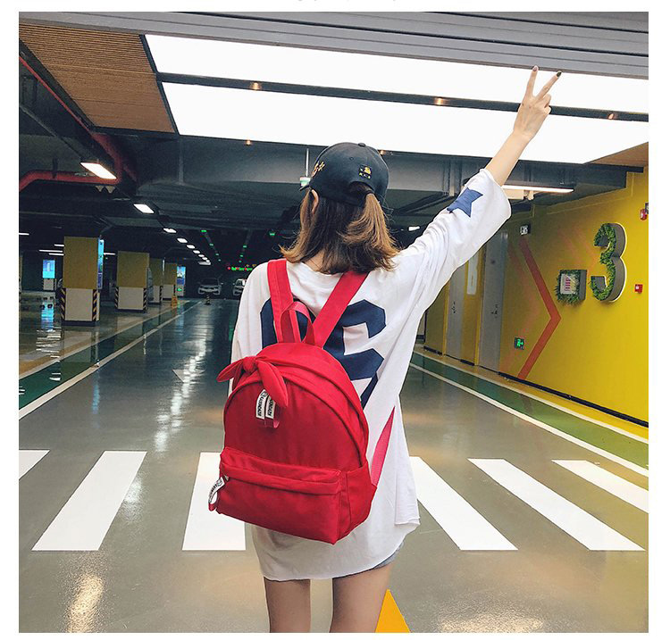 Simple Red Bowknot Shape Decorated Backpack,Backpack