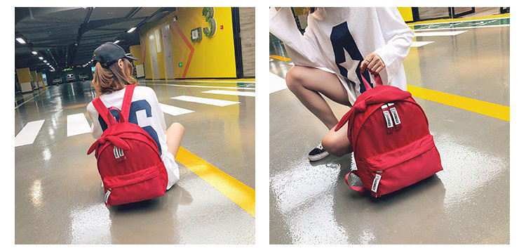 Simple Red Bowknot Shape Decorated Backpack,Backpack