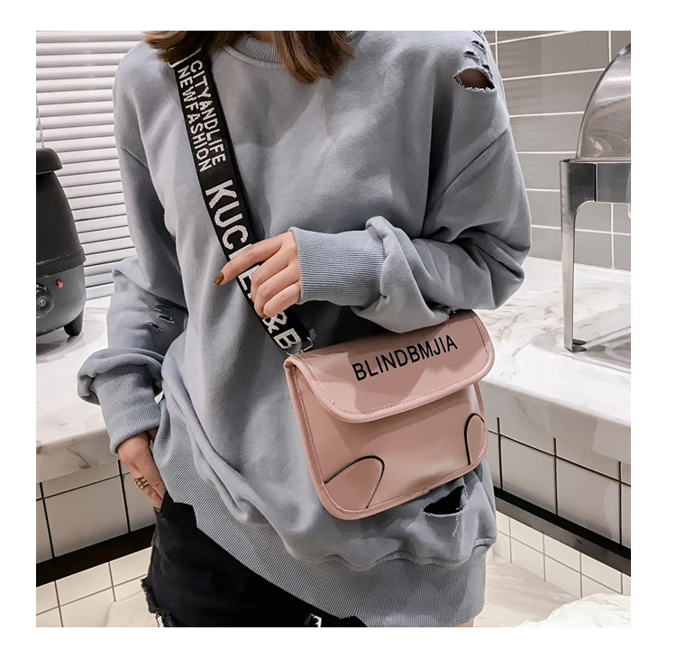 Simple Pink Letter Pattern Decorated Shoulder Bag,Shoulder bags