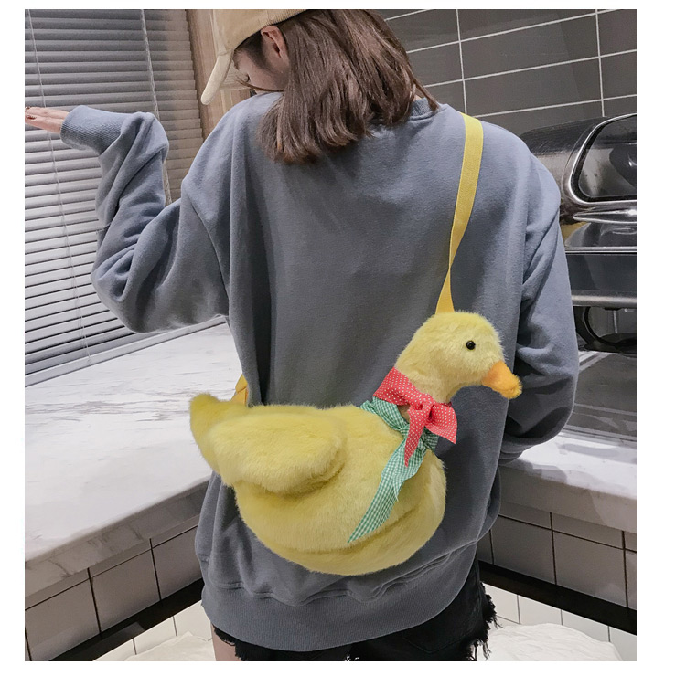Simple Yellow Goose Shape Decorated Shoulder Bag,Shoulder bags