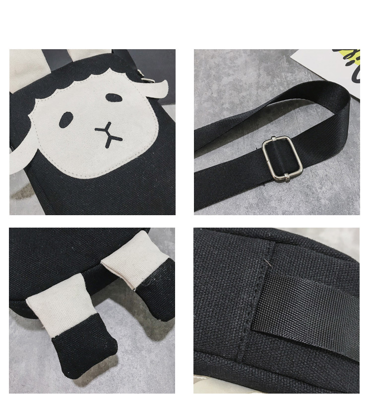 Simple Black Color Matching Decorated Shoulder Bag,Shoulder bags