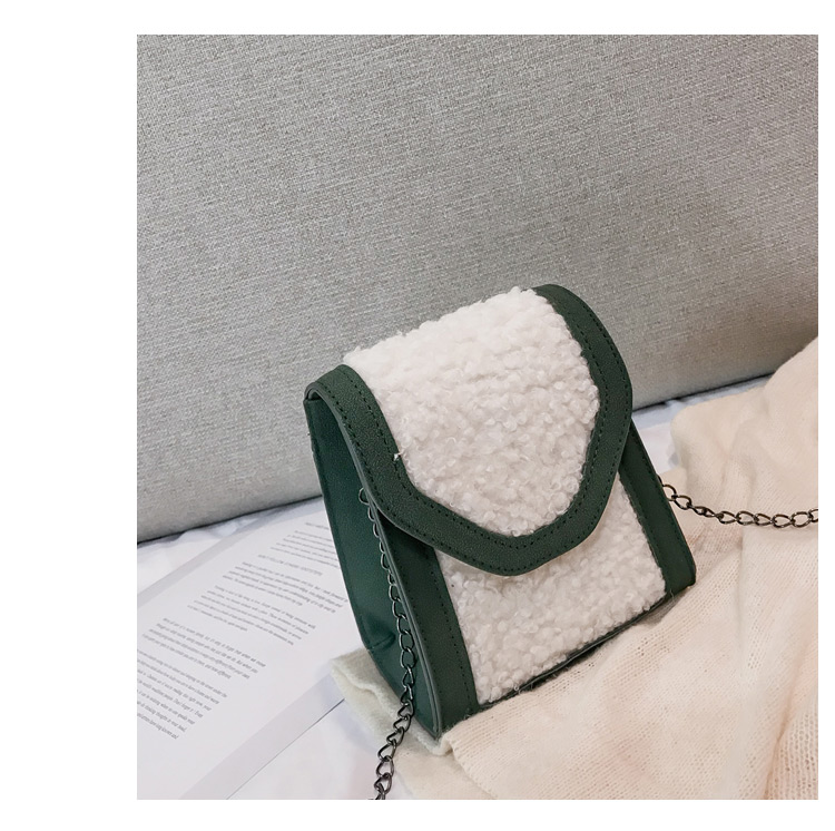 Simple Green Square Shape Decorated Shoulder Bag,Shoulder bags