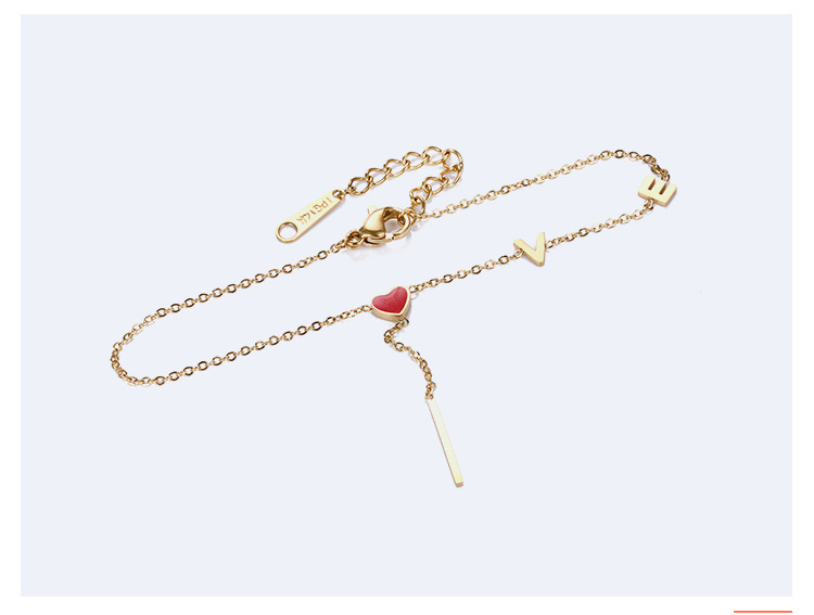 Fashion Gold Color Letter Love Pendant Decorated Bracelet,Bracelets
