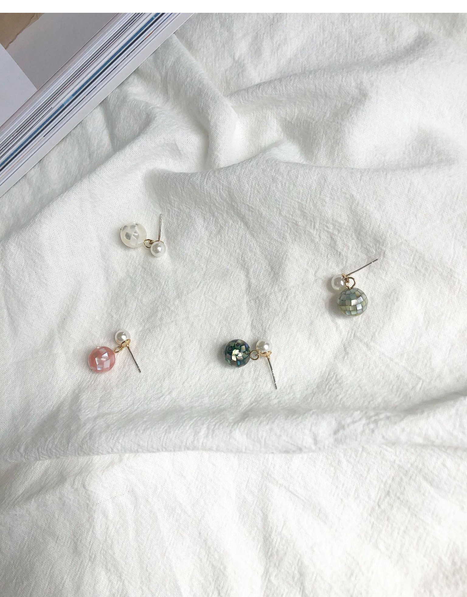 Fashion Pink Pearls Decorated Simple Earrings,Stud Earrings