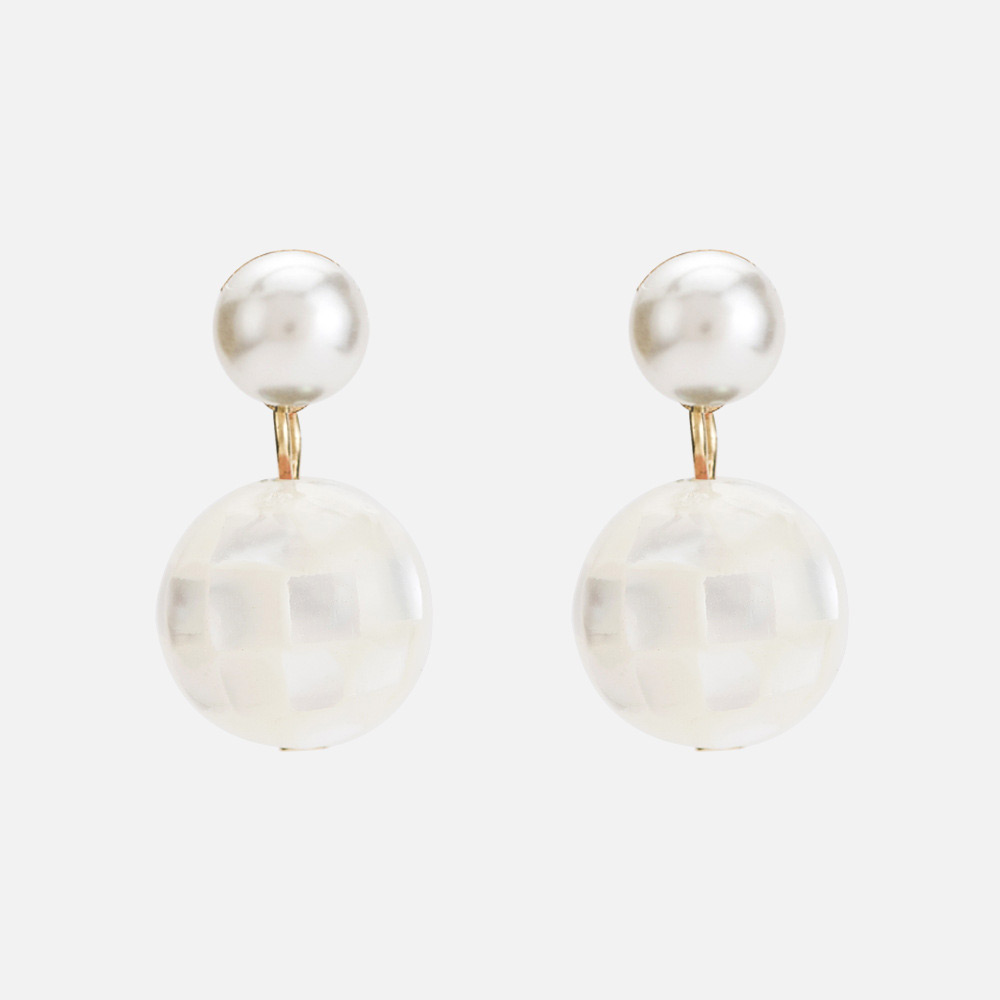 Fashion Light Yellow Pearls Decorated Simple Earrings,Stud Earrings