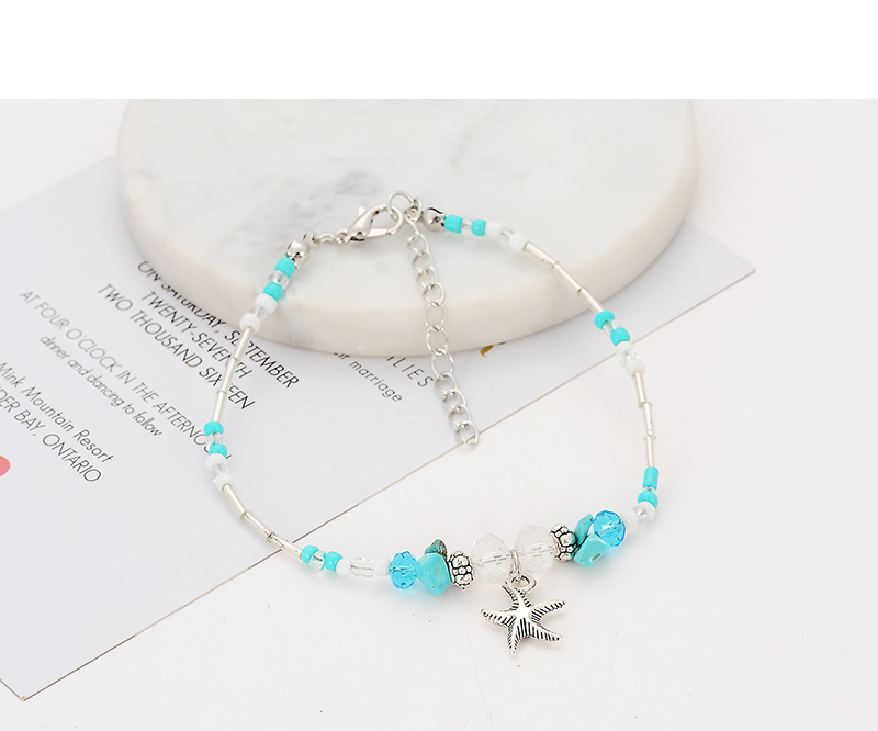 Fashion Green Starfish Shape Decorated Anklets,Fashion Anklets