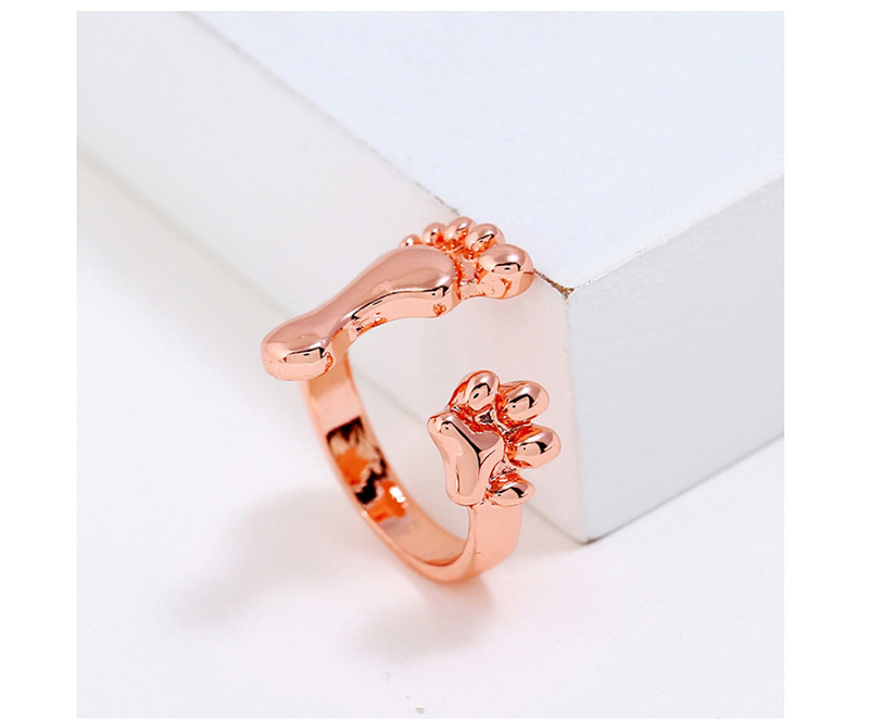 Fashion Gold Color Foot Shape Decorated Ring,Fashion Rings