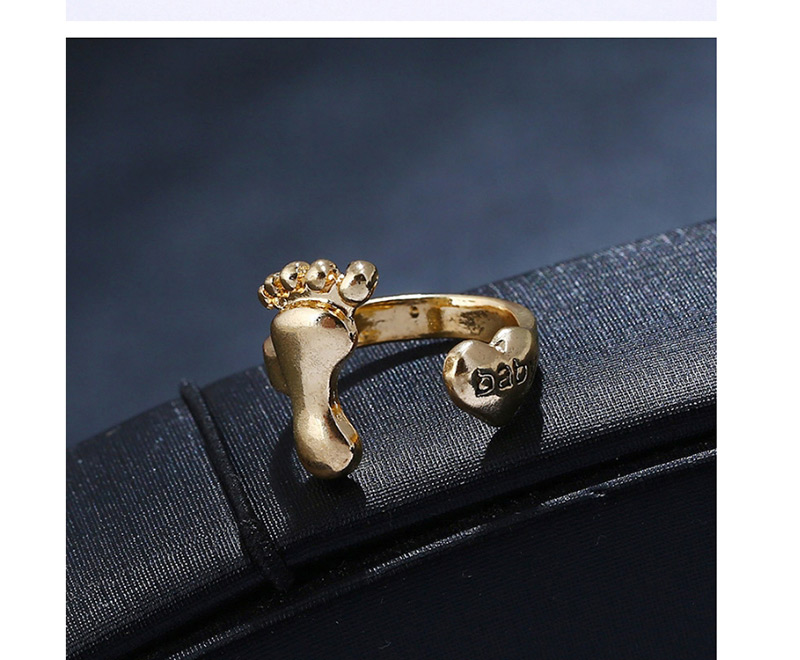 Fashion Gold Color Heart&foot Shape Decorated Ring,Fashion Rings