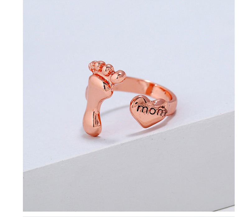 Simple Gold Color Foot&heart Shape Decorated Pure Color Ring,Fashion Rings