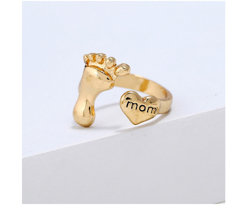Simple Rose Gold Foot&heart Shape Decorated Pure Color Ring,Fashion Rings