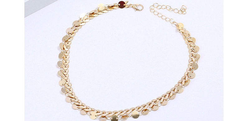 Fashion Gold Color Pure Color Decorated Double Layer Necklace,Multi Strand Necklaces