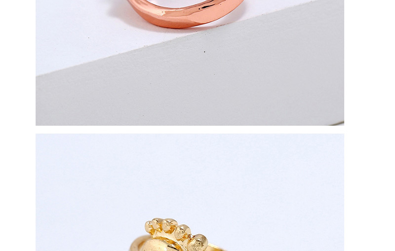 Fashion Rose Gold Heart Shape Decorated Pure Color Ring,Fashion Rings