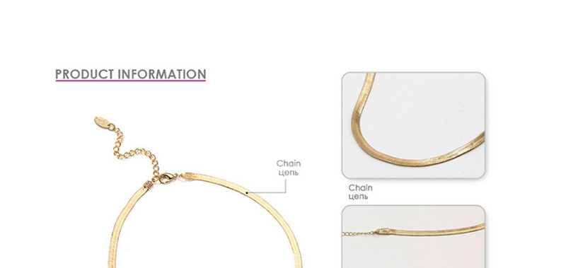 Fashion Gold Color Circular Ring Shape Decorated Necklace,Chains