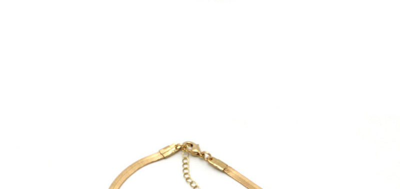 Fashion Gold Color Circular Ring Shape Decorated Necklace,Chains