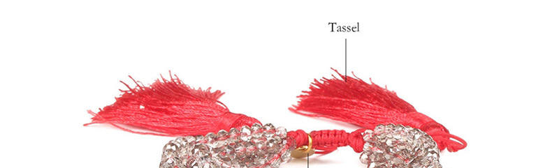 Fashion Red Bead&tassel Decorated Bracelet,Fashion Bracelets