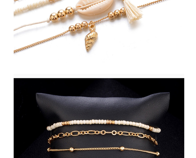 Fashion Gold Color Shell Shape Decorated Bracelet (5 Pcs ),Fashion Bracelets