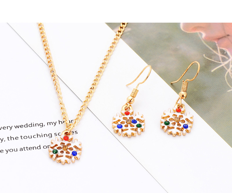 Fashion Multi-color Snowflakes Shape Decorated Jewelry Set,Jewelry Sets