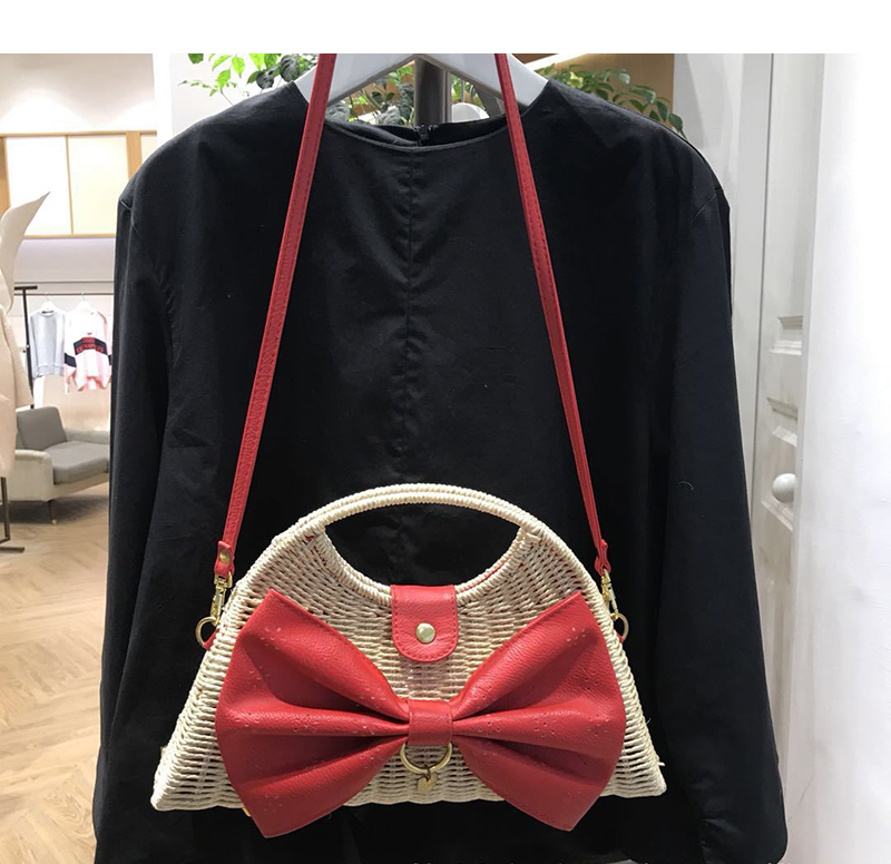 Fashion Red Bowknot Shape Decorated Shoulder Bag,Handbags