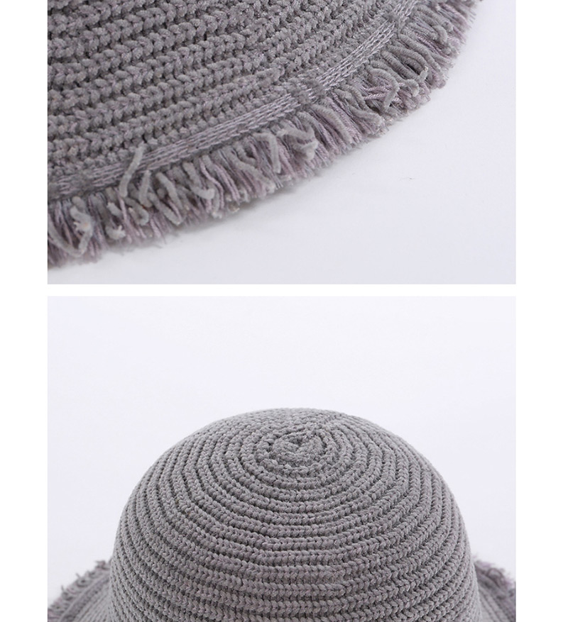 Fashion Khaki Pure Color Decorated Hat,Knitting Wool Hats