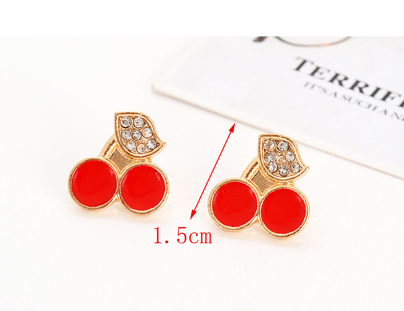 Fashion Red Cherry Shape Decorated Cufflinks,Korean Brooches