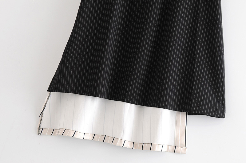 Fashion Black Stripe Pattern Decorated Skirt,Skirts